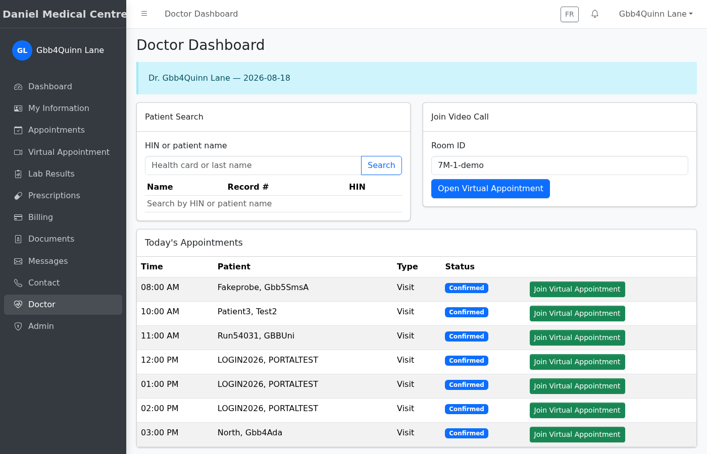 Faked doctor role opens empty doctor dashboard